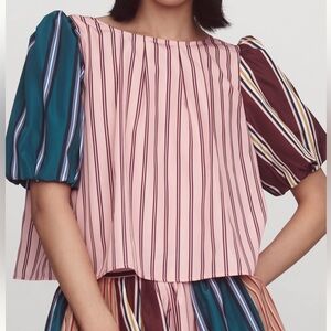 Maeve (Anthropologie) Taffeta Bow Swing Blouse – Size M